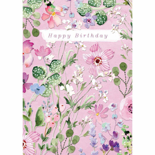 Picture of HAPPY BIRTHDAY CARD FLOWERS